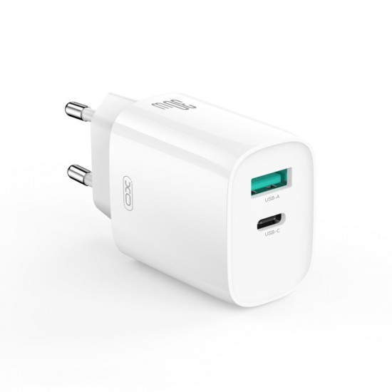 ΦΟΡΤΙΣΤΗΣ ΤΑΞΙΔΙΟΥ XO CE30 PD 30W + ΚΑΛΩΔΙΟ USB C-LIGHTNING WHITE