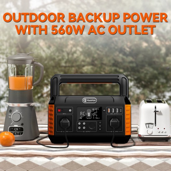 FlashFish P60 Portable Power Station | 500W 520Wh