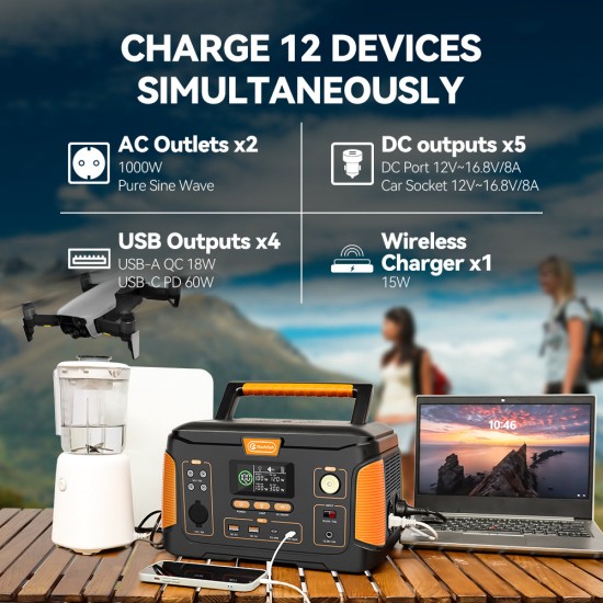 FlashFish J1000 Plus Portable Power Station | 1000W 932Wh