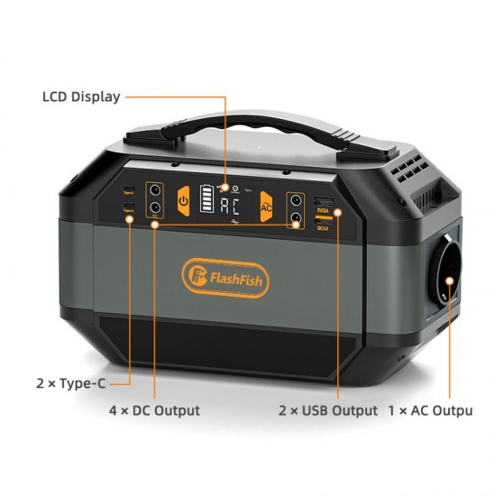 FlashFish P56 Portable Power Station | 330W 288.6Wh