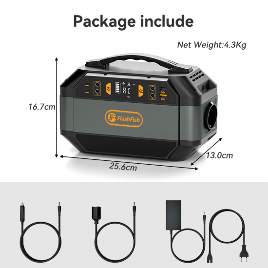 FlashFish P56 Portable Power Station | 330W 288.6Wh