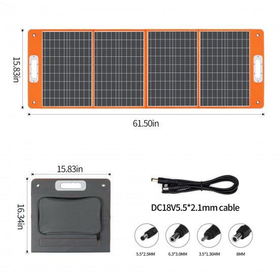FlashFish TSP100 Portable Solar Panel | 18V 100W