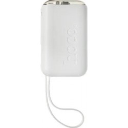 HOCO J157 LEADER, POWEBANK, 10000MAh, ΜΕ ΕΝΣΩΜΑΤΩΜΕΝΟ ΚΑΛΩΔΙΟ TYPE-C, 22.5W, ΟΘΟΝΗ LED, ΛΕΥΚΟ