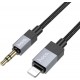 HOCO UPA32A CLEVER, ΨΗΦΙΑΚΟ ΚΑΛΩΔΙΟ ΗΧΟΥ, 3.5mm ΣΕ LIGHTNING, ΜΑΥΡΟ