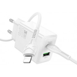 HOCO N71 NUEVO, ΣΕΤ ΓΡΗΓΟΡΗΣ ΦΟΡΤΙΣΗΣ, 30W, 2 ΘΥΡΕΣ, ΜΑΥΡΟ