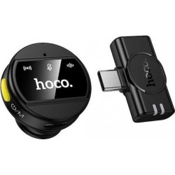 HOCO L21 CHARM, ΑΣΥΡΜΑΤΟ ΜΙΚΡΟΦΩΝΟ, TYPE-C, ΜΑΥΡΟ