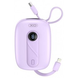 XO PR246 POWERBANK PD 20W + 22.5W(IP) ΜΕ ΕΝΣΩΜΑΤΩΜΕΝΟ ΚΑΛΩΔΙΟ TYPE-C ΚΑΙ LIGHTNING , ΟΘΟΝΗ, 10000mAh , ΜΩΒ