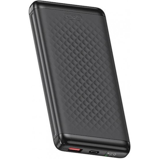 XO PB308, POWERBANK, 10000MAh, 2 ΘΥΡΕΣ, ΜΑΥΡΟ