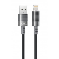 XO NB-Q282A ΚΑΛΩΔΙΟ ΣΙΛΙΚΟΝΗΣ LIGHTNING 6A, ΜΑΥΡΟ
