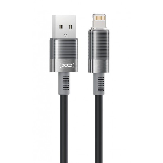 XO NB-Q282A ΚΑΛΩΔΙΟ ΣΙΛΙΚΟΝΗΣ LIGHTNING 6A, ΜΑΥΡΟ