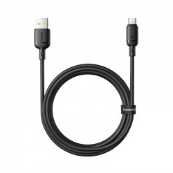 BASEUS SILKY SERIES ΚΑΛΩΔΙΟ ΓΡΗΓΟΡΗΣ ΦΟΡΤΙΣΗΣ, USB TO TYPE-C, 2m, 100W, ΜΑΥΡΟ