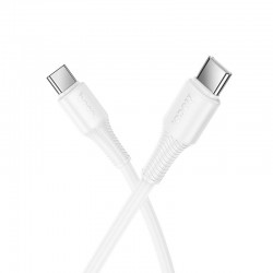 HOCO X120 BENEFICIO ΚΑΛΩΔΙΟ TYPE-C TO TYPE-C, 1m, 27W,  ΛΕΥΚΟ