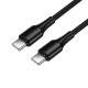 HOCO X120 BENEFICIO ΚΑΛΩΔΙΟ TYPE-C TO TYPE-C, 1m, 27W,  ΜΑΥΡΟ
