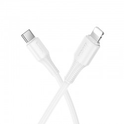 HOCO X120 BENEFICIO ΚΑΛΩΔΙΟ PD TO LIGHTNING, 1m, 27W,  ΛΕΥΚΟ