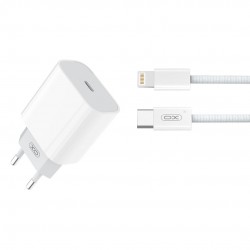 XO L129 ΦΟΡΤΙΣΤΗΣ 20W, ΜΕ ΚΑΛΩΔΙΟ LIGHTNING, ΛΕΥΚΟΣ