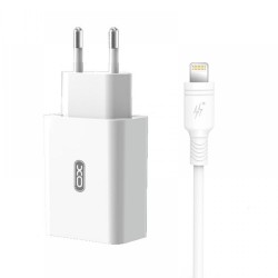 XO L36 ΦΟΡΤΙΣΤΗΣ QC3.0, 1 ΘΥΡΑ, ΚΑΛΩΔΙΟ LIGHTNING, ΛΕΥΚΟ