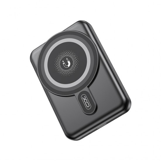 XO PR264 ΜΑΓΝΗΤΙΚΟ POWERBANK 15W WIRELESS CHARGING + PD20W, 10000MAH, ΜΑΥΡΟ