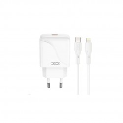 XO L141 ΦΟΡΤΙΣΤΗΣ 20W, 1 ΘΥΡΑ TYPE-C ΜΕ ΚΑΛΩΔΙΟ PD ΣΕ LIGHTNING, ΛΕΥΚΟΣ