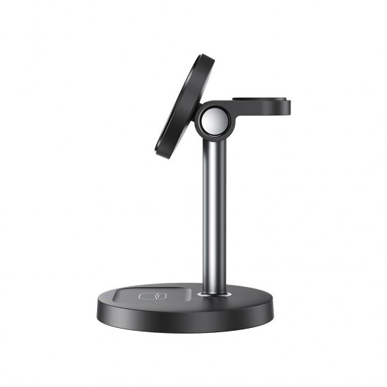 XO CX038 DESKTOP HOLDER 15W ΑΣΥΡΜΑΤΟΣ ΦΟΡΤΙΣΤΗΣ 3-IN-1, ΜΑΥΡΟΣ