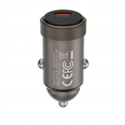 XO CC70 MINI METAL ΦΟΡΤΙΣΤΗΣ ΑΥΤΟΚΙΝΗΤΟΥ, PD30W, 1 ΘΥΡΑ PD, ΜΑΥΡΟΣ