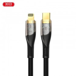 XO NB-Q223A ΚΑΛΩΔΙΟ ΦΟΡΤΙΣΗΣ TRANSPARENT GOLD PLATED SERIES PD ΣΕ LIGHTNING, 27W