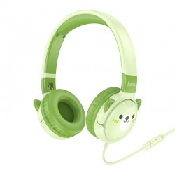 HOCO W61 VOICE WIRED HEADPHONES, EMERALD GREEN