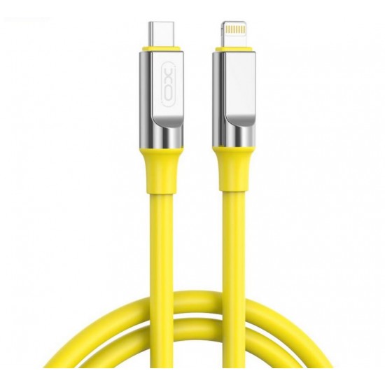 XO NB-Q252A PD 27W TYPE-C ΣΕ LIGHTNING ΚΑΛΩΔΙΟ ΦΟΡΤΙΣΗΣ ΣΙΛΙΚΟΝΗΣ, ΚΙΤΡΙΝΟ