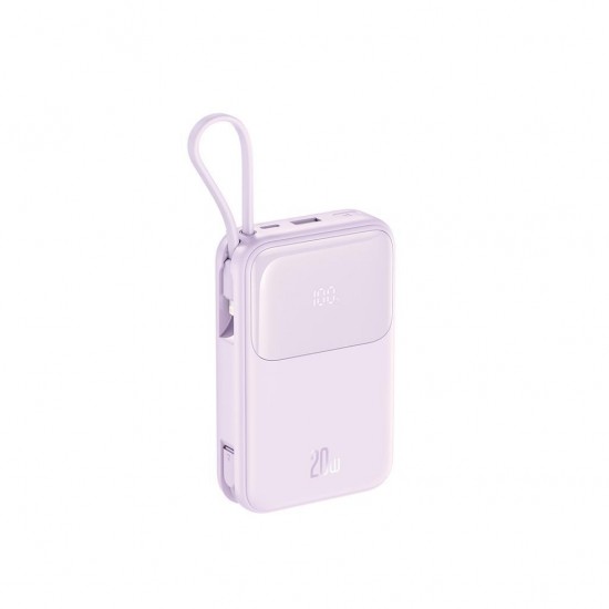 XO PR234 POWERBANK 22.5W+PD20W ME ΟΘΟΝΗ ΚΑΙ ΚΑΛΩΔΙΟ LIGHTNING + TYPE-C 20000MAH, ΜΩΒ