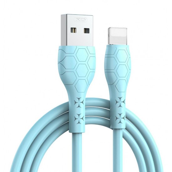 XO NB240 ΚΑΛΩΔΙΟ ΦΟΡΤΙΣΗΣ FOOTBALL LIGHTNING 2.4A SOFT RUBBER, ΓΑΛΑΖΙΟ