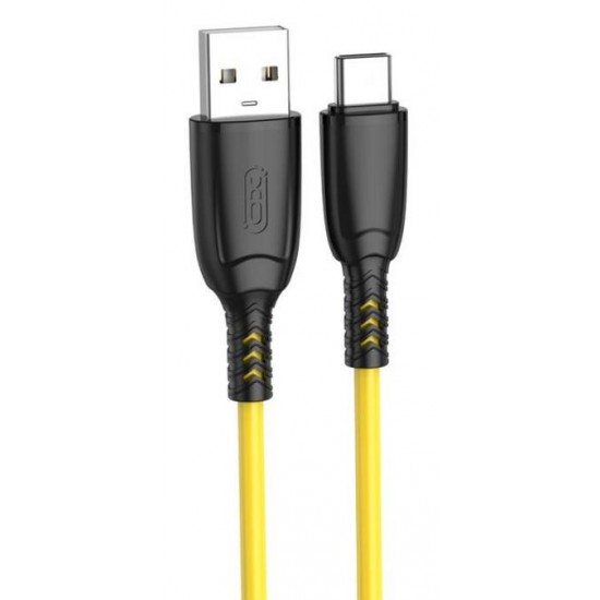 XO NB245 ΚΑΛΩΔΙΟ ΦΟΡΤΙΣΗΣ ΣΙΛΙΚΟΝΗΣ SULUO SERIES TYPE-C, 1M, ΚΙΤΡΙΝΟ