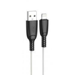 XO NB245 ΚΑΛΩΔΙΟ ΦΟΡΤΙΣΗΣ ΣΙΛΙΚΟΝΗΣ SULUO SERIES LIGHTNING, 1M, ΛΕΥΚΟ