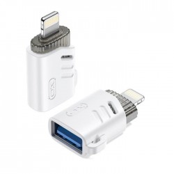 XO NB256A USB-A FEMALE TO LIGHTNING OTG ADAPTER, ΛΕΥΚΟ