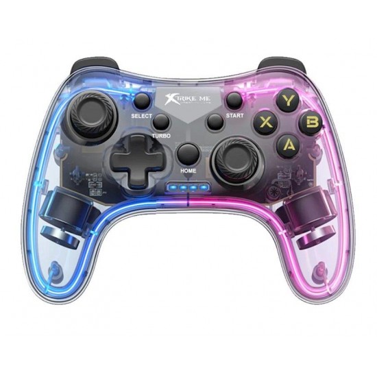 XTRIKE GP-52 GAMING PAD ΔΙΑΦΑΝΟ ΜΕ LED, PS4, SWITCH, IOS, ANDROID, PC