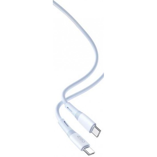 XO NB-Q226B ΚΑΛΩΔΙΟ ΦΟΡΤΙΣΗΣ SILICONE TYPE-C ΣΕ TYPE-C, 60W, ΜΠΛΕ