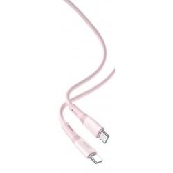 XO NB-Q226B ΚΑΛΩΔΙΟ ΦΟΡΤΙΣΗΣ SILICONE TYPE-C ΣΕ TYPE-C, 60W, ΡΟΖ