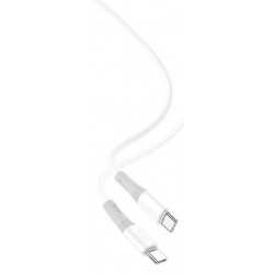 XO NB-Q226B ΚΑΛΩΔΙΟ ΦΟΡΤΙΣΗΣ SILICONE TYPE-C ΣΕ TYPE-C, 60W, ΛΕΥΚΟ