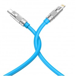 XO NB-Q228A OD6.0 ΚΑΛΩΔΙΟ ΦΟΡΤΙΣΗΣ SILICONE PD27W TYPE-C ΣΕ LIGHTNING L=1.2M, ΜΠΛΕ