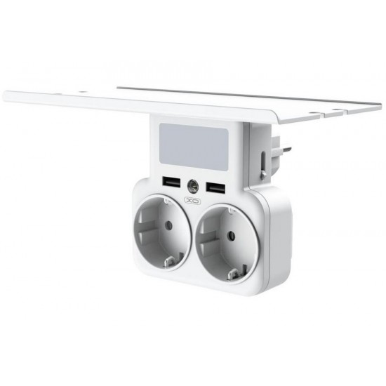 XO WL09 ΠΟΛΥΜΠΡΙΖΟ ΣΟΥΚΟ ΜΕ 2 ΘΕΣΕΙΣ ΚΑΙ 2 ΘΥΡΕΣ USB KAI ΝΥΧΤΕΡΙΝΟ ΦΩΣ