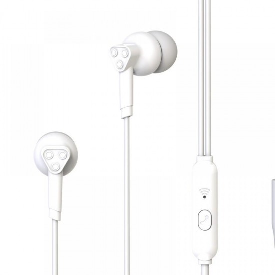 XO EP33 ΑΚΟΥΣΤΙΚΑ HANDSFREE, 3.5mm ΛΕΥΚΟ