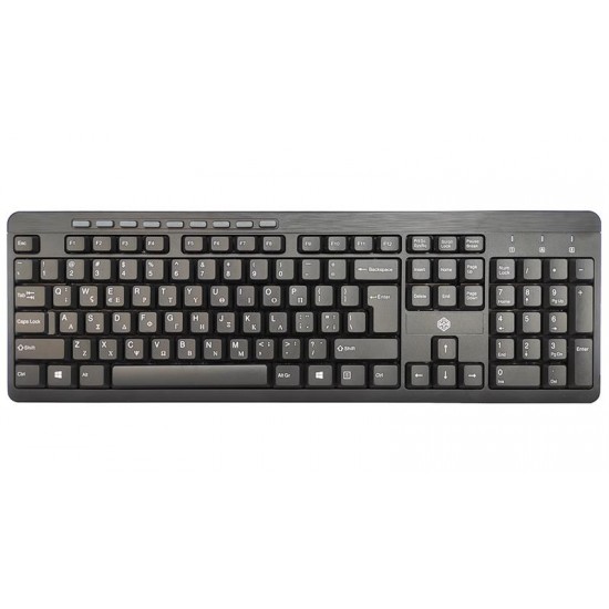 NG ΠΛΗΚΤΡΟΛΟΓΙΟ KB106-GR USB BLACK ΜΕ ΜULTIMEDIA ΚΟΥΜΠΙΑ