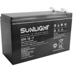 SUNLIGHT BATTERY 12V 7AH (6.3 FASTON)