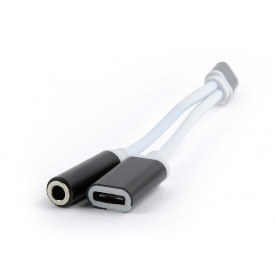 CABLEXPERT ΚΑΛΩΔΙΟ TYPE-C ΣΕ 3.5mm STEREO+POWER ΜΑΥΡΟ