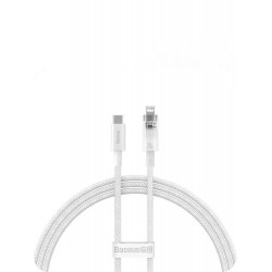 BASEUS CRYSTAL, ΚΑΛΩΔΙΟ ΓΡΗΓΟΡΗΣ ΦΟΡΤΙΣΗΣ,TYPE-C ΣΕ LIGHTNING, 20W, 2m, ΛΕΥΚΟ