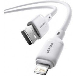 BASEUS SILKY SERIES, ΚΑΛΩΔΙΟ ΓΡΗΓΟΡΗΣ ΦΟΡΤΙΣΗΣ, LIGHTNING, 2,4A, 2m, ΛΕΥΚΟ