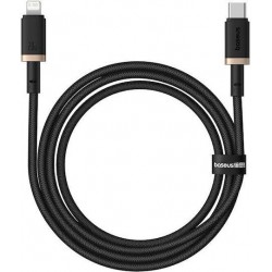 BASEUS DURA SERIES, ΚΑΛΩΔΙΟ ΓΡΗΓΟΡΗΣ ΦΟΡΤΙΣΗΣ, TYPE-C ΣΕ LIGHTNING, 1m, ΧΡΥΣΟ-ΜΑΥΡΟ