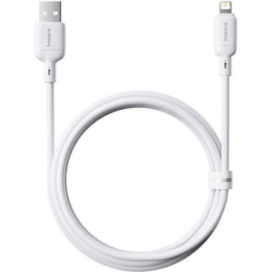 BASEUS SILKY SERIES, ΚΑΛΩΔΙΟ ΓΡΗΓΟΡΗΣ ΦΟΡΤΙΣΗΣ, TYPE-C ΣΕ LIGHTNING, 1m, ΛΕΥΚΟ