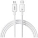 BASEUS CRYSTAL, ΚΑΛΩΔΙΟ ΓΡΗΓΟΡΗΣ ΦΟΡΤΙΣΗΣ, TYPE-C ΣΕ LIGHTNING, 20W, 1m, ΛΕΥΚΟ