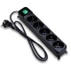 TECNOWARE FMP5GIG ΠΟΛΥΜΠΡΙΖΟ 5 ΘΕΣΕΩΝ SCHUKO, ΜΕ ΔΙΑΚΟΠΤΗ