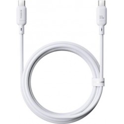 BASEUS SILKY SERIES, ΚΑΛΩΔΙΟ ΓΡΗΓΟΡΗΣ ΦΟΡΤΙΣΗΣ, TYPE-C ΣΕ TYPE-C, 100W, 2m, ΛΕΥΚΟ