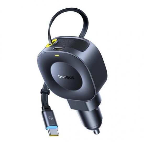 BASEUS PRIMETRIP VR2, ΦΟΡΤΙΣΤΗΣ ΑΥΤΟΚΙΝΗΤΟΥ, ΜΕ ΑΝΑΔΙΠΛΟΥΜΕΝΟ ΚΑΛΩΔΙΟ TYPE-C, 45W, ΜΑΥΡΟΣ